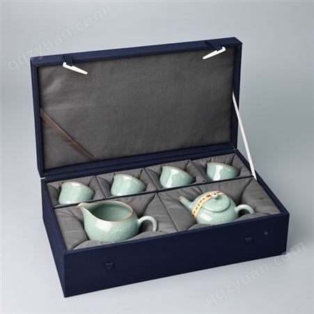 手工龙泉青瓷 家用高档陶瓷功夫茶具套装 高升送礼礼盒包装