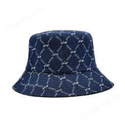 盆帽定制 幼儿园儿童渔夫帽 印LOGO刺绣棉质批发 百搭双面帽子